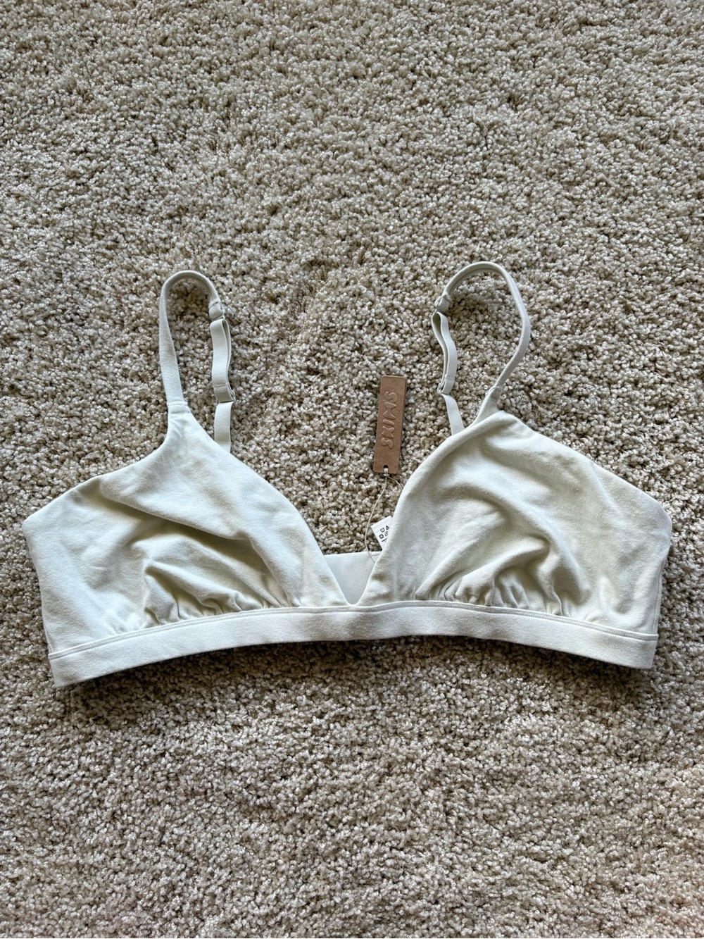 SKIMS Triangle Bralette 3X Bone Wireless Soft Lounge Bra NWT